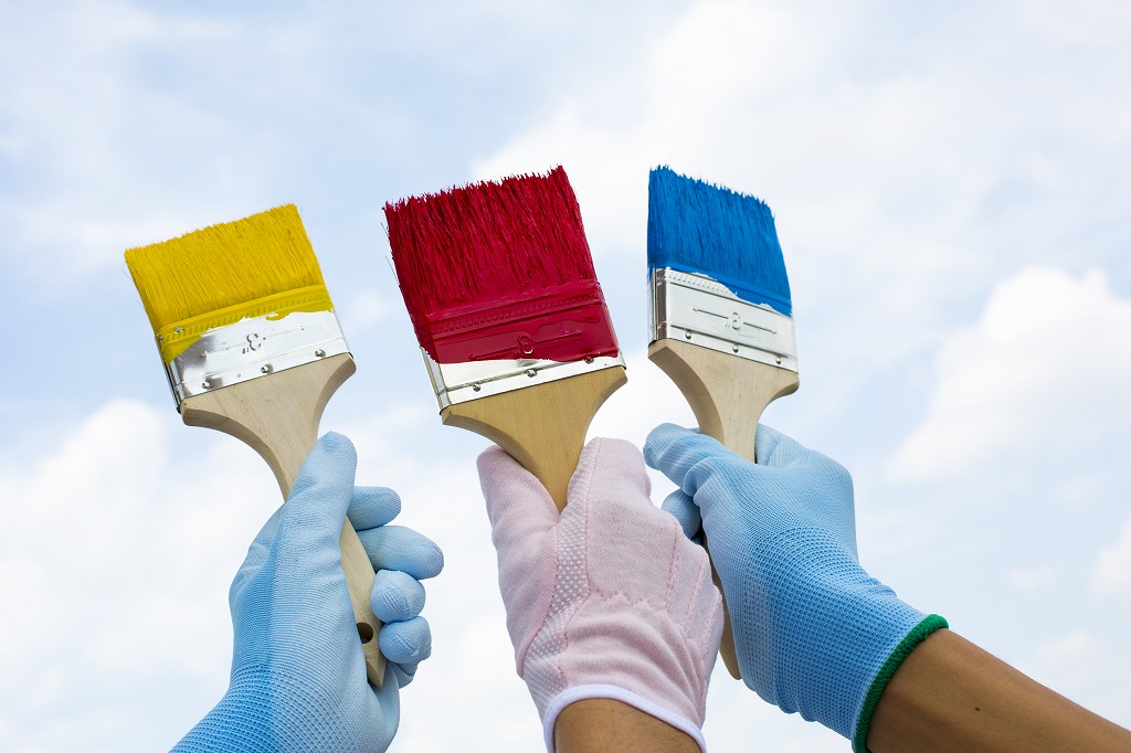 三色の刷毛